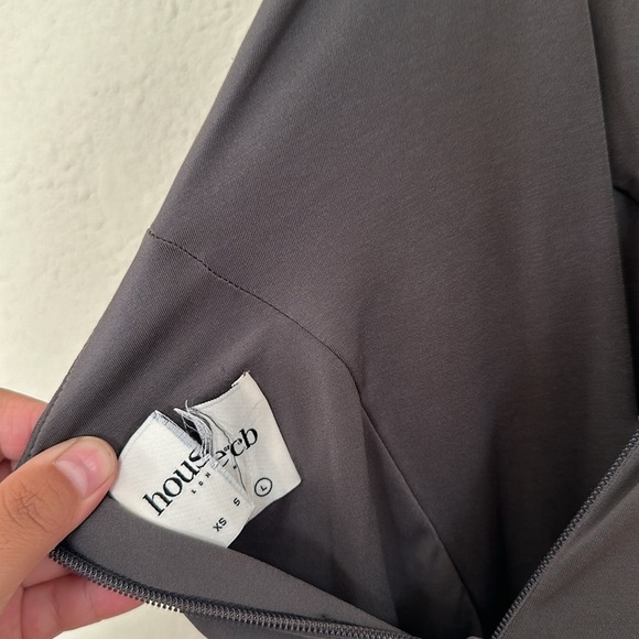 House Of CB Juliette Shadow Halter Gown gray Maxi gown NWOT size Large - Picture 11 of 13